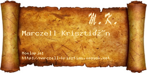 Marczell Krisztián névjegykártya