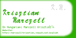 krisztian marczell business card